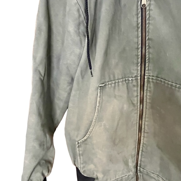 Vintage OZARK MOUNTAIN Canvas Insulated Hooded Coat size Large Tall - Picture 6 of 7